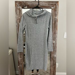 Bailey’s Blossoms Grey Sweater Dress
